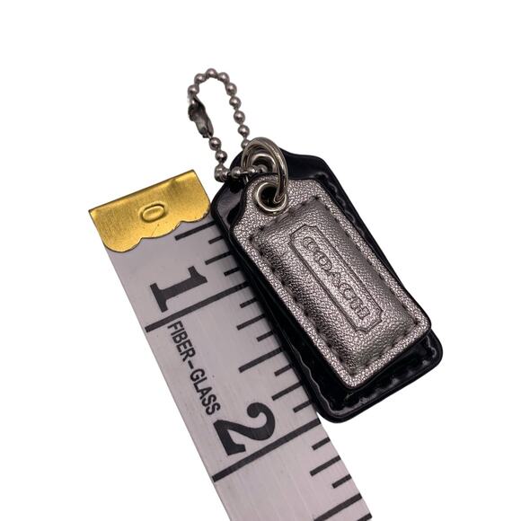 COACH Double Black Silver Replacement Hang Tag Bag Charm - Picture 3 of 3